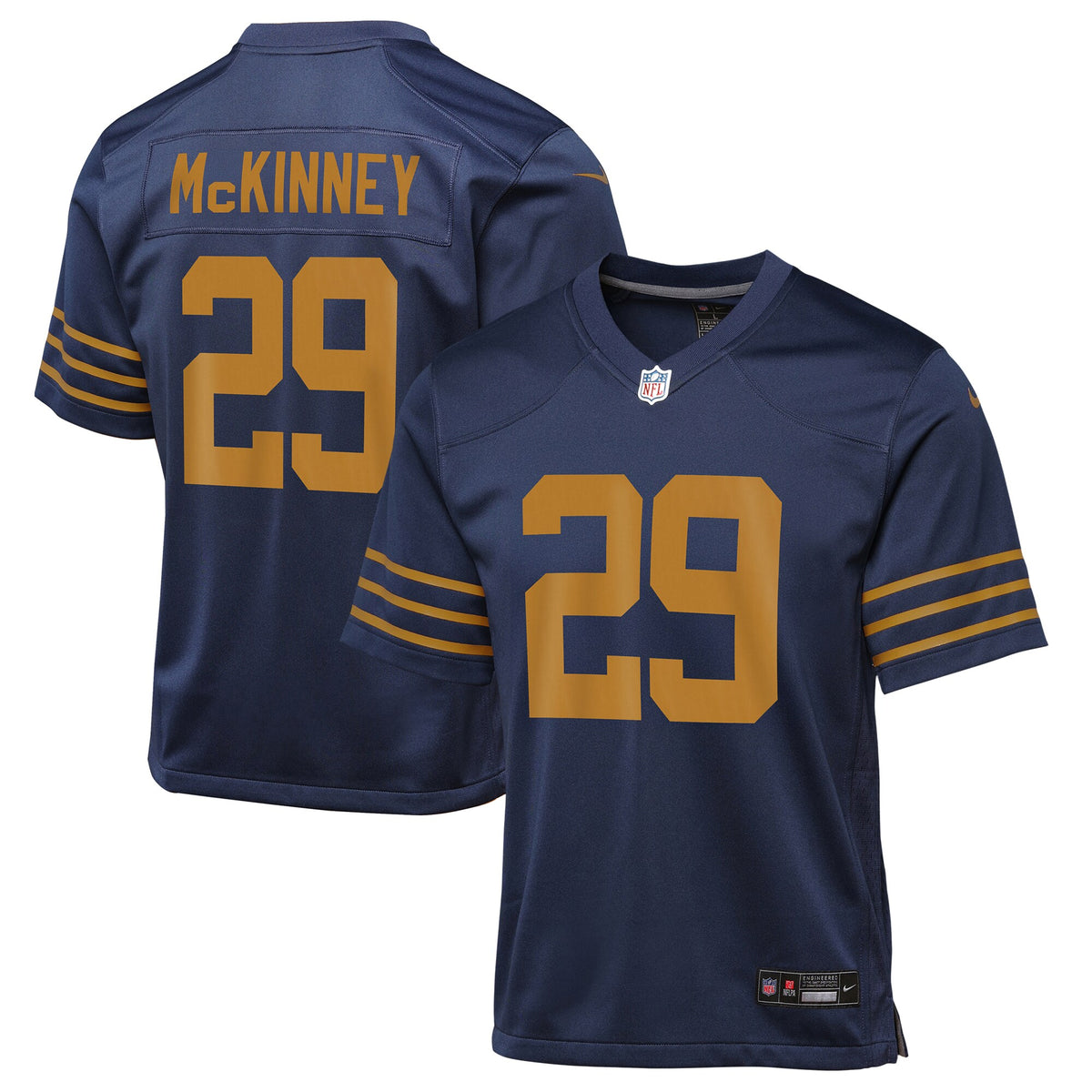 Youth Green Bay Packers Xavier McKinney Nike Navy The 1923 Classic Game Jersey