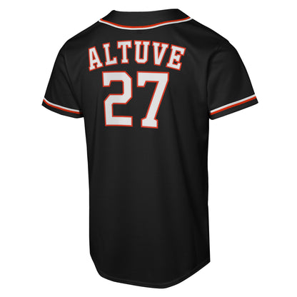 Youth Houston Astros Jose Altuve Nike Black Fashion Replica Player Jersey