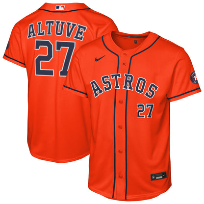 Youth Houston Astros Jose Altuve Nike Orange Alternate Stadium Jersey