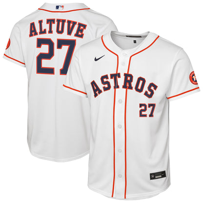 Youth Houston Astros Jose Altuve Nike White Home Stadium Jersey