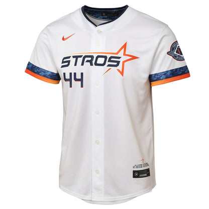 Youth Houston Astros Yordan Alvarez Nike White 2025 City Connect Limited Player Jersey