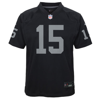 Youth Las Vegas Raiders Fernando Mendoza Nike Black Team Game Jersey