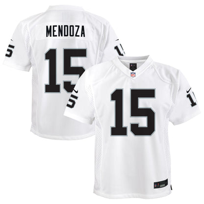 Youth Las Vegas Raiders Fernando Mendoza Nike White Game Jersey