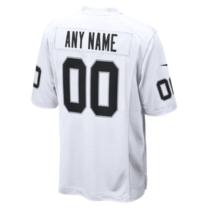 Youth Las Vegas Raiders Nike White Team Custom Game Jersey