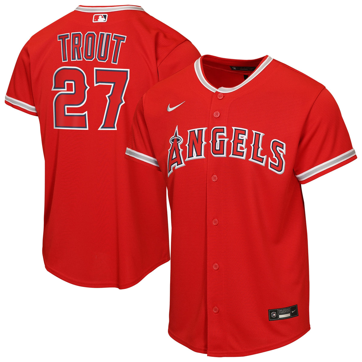 Youth Los Angeles Angels Mike Trout Nike Red Alternate Replica Jersey