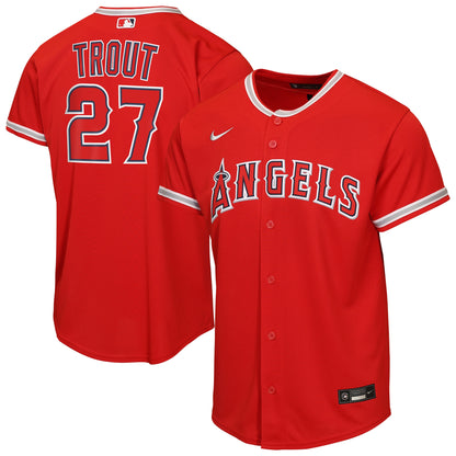 Youth Los Angeles Angels Mike Trout Nike Red Alternate Replica Jersey
