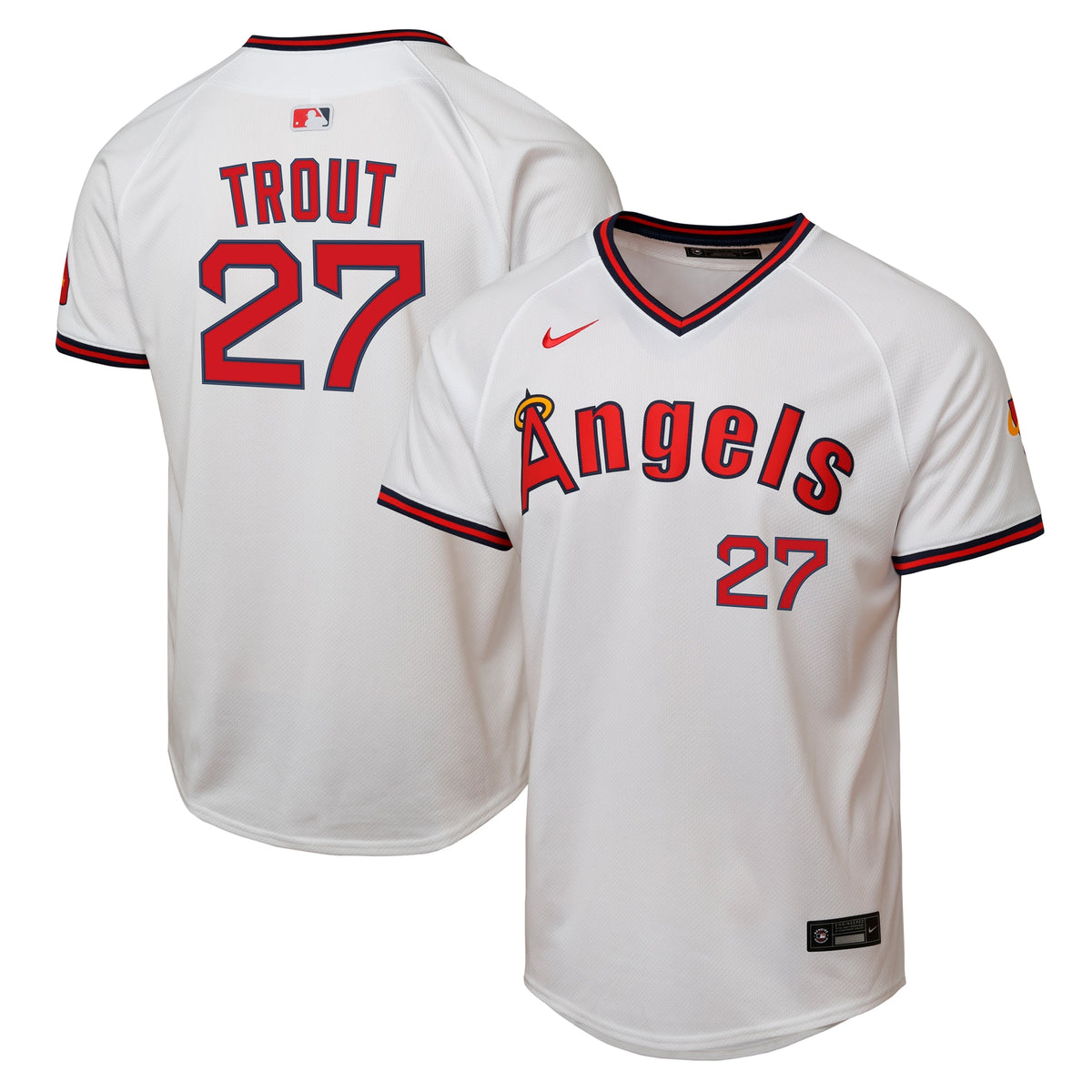 Youth Los Angeles Angels Mike Trout Nike White Alternate 2 Limited Player Jersey