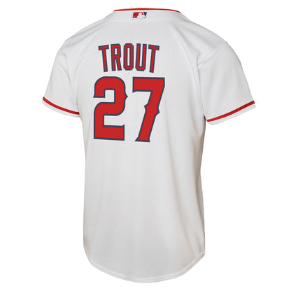 Youth Los Angeles Angels Mike Trout Nike White Home Replica Player Jersey