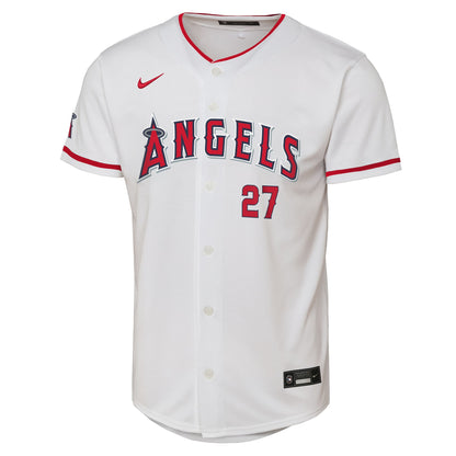 Youth Los Angeles Angels Mike Trout Nike White Home Stadium Player Jersey