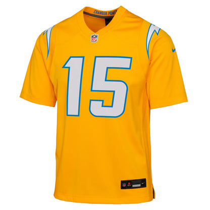 Youth Los Angeles Chargers Ladd McConkey Nike Gold Alternate Charger Power Game Player Jersey