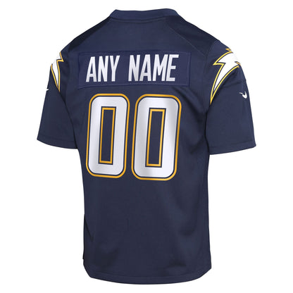 Youth Los Angeles Chargers Nike Navy Alternate Super Chargers Game Custom Jersey