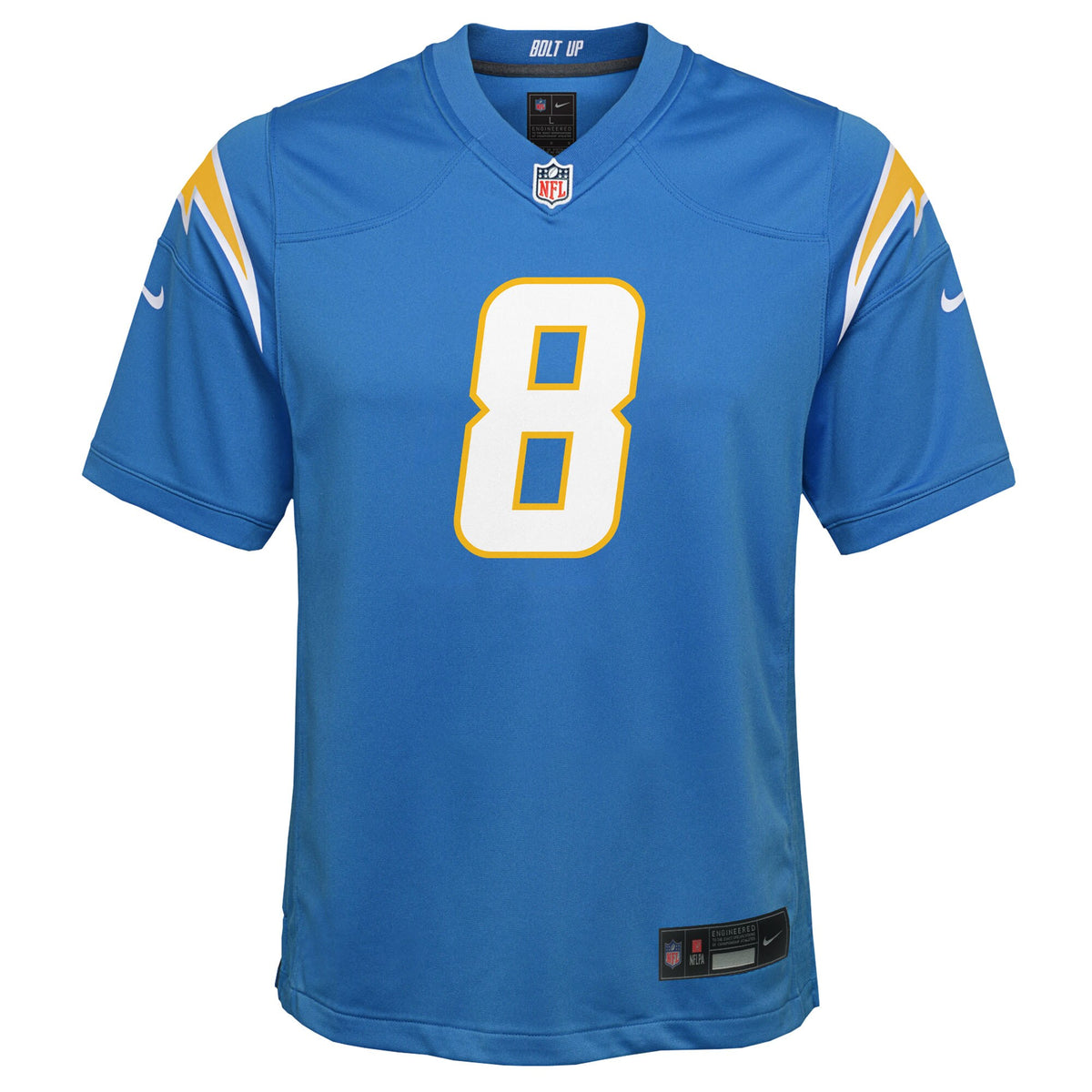 Youth Los Angeles Chargers Omarion Hampton Nike Powder Blue Team Game Jersey