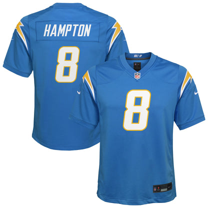 Youth Los Angeles Chargers Omarion Hampton Nike Powder Blue Team Game Jersey