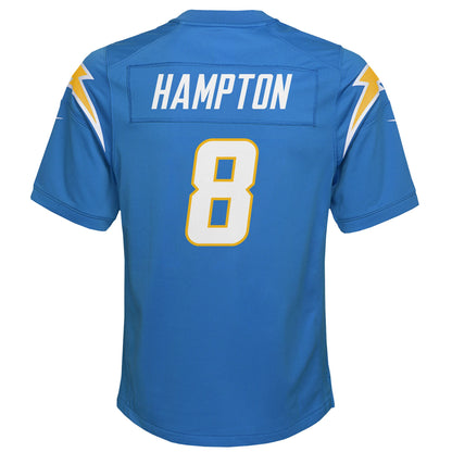 Youth Los Angeles Chargers Omarion Hampton Nike Powder Blue Team Game Jersey