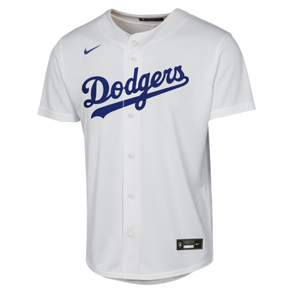 Youth Los Angeles Dodgers Enrique Herní¡ndez Nike White Home Baseline Jersey
