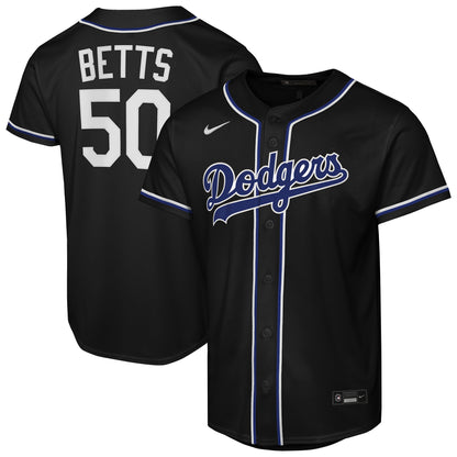 Youth Los Angeles Dodgers Mookie Betts Nike Black Fashion Replica Player Jersey