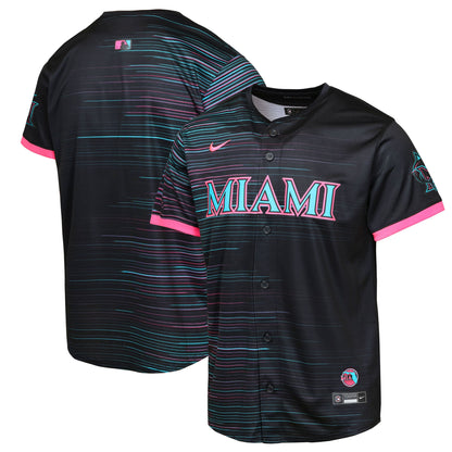 Youth Miami Marlins Black 2025 City Connect Limited Jersey