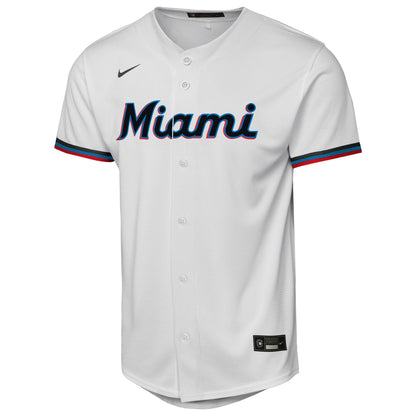 Youth Miami Marlins Nike White Home Replica Jersey