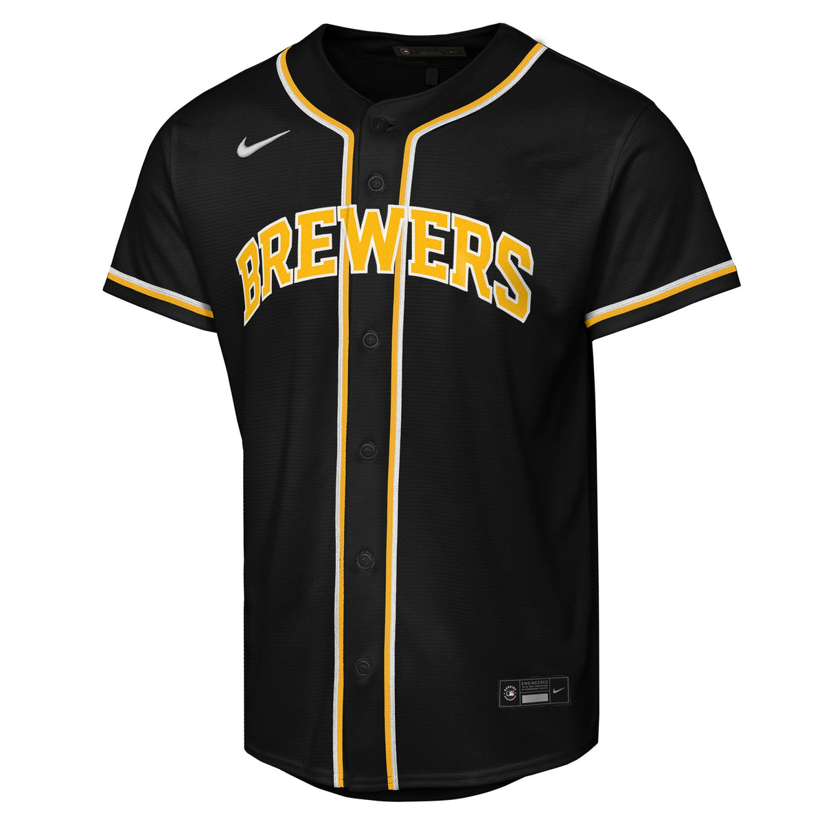 Youth Milwaukee Brewers Jackson Chourio Nike Black Fashion Replica Player Jersey