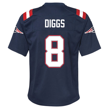 Youth New England Patriots Stefon Diggs Nike Navy Team Game Jersey