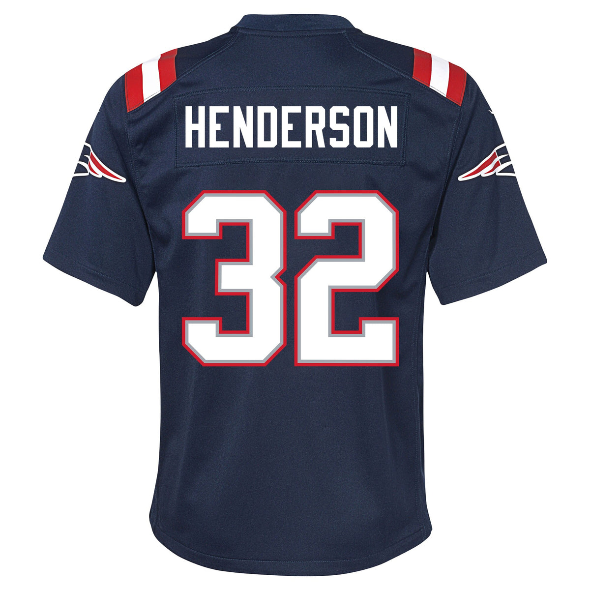 Youth New England Patriots TreVeyon Henderson Nike Navy Team Game Jersey