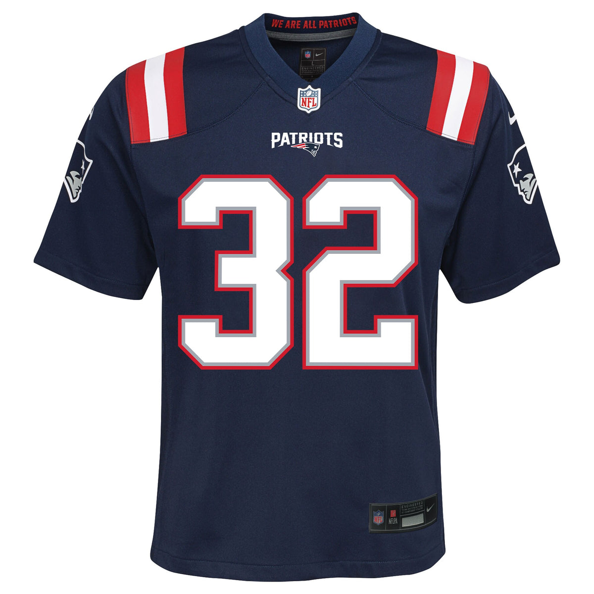 Youth New England Patriots TreVeyon Henderson Nike Navy Team Game Jersey