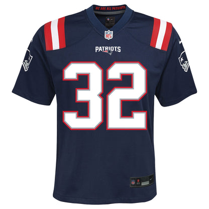Youth New England Patriots TreVeyon Henderson Nike Navy Team Game Jersey
