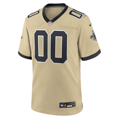 Youth New Orleans Saints Nike Gold Gameday Golds Alternate Custom Game Jersey