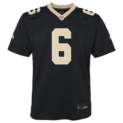 Youth New Orleans Saints Tyler Shough Nike Black Team Game Jersey