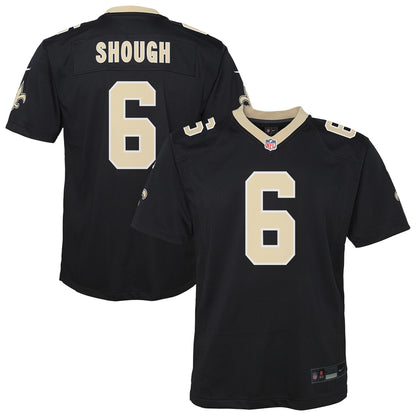 Youth New Orleans Saints Tyler Shough Nike Black Team Game Jersey