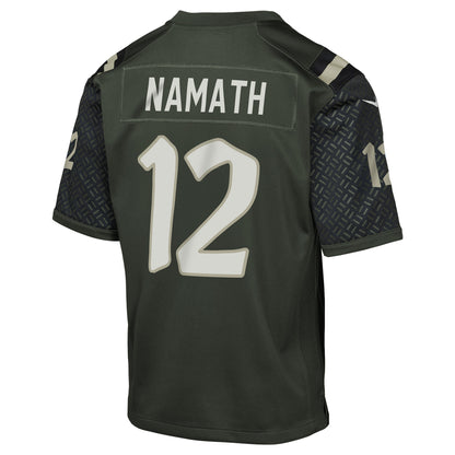 Youth New York Jets Joe Namath Nike Gotham Green 2025 Rivalries Collection Retired Player Game Jersey