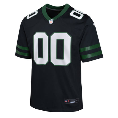 Youth New York Jets Nike Black Alternate Custom Game Jersey