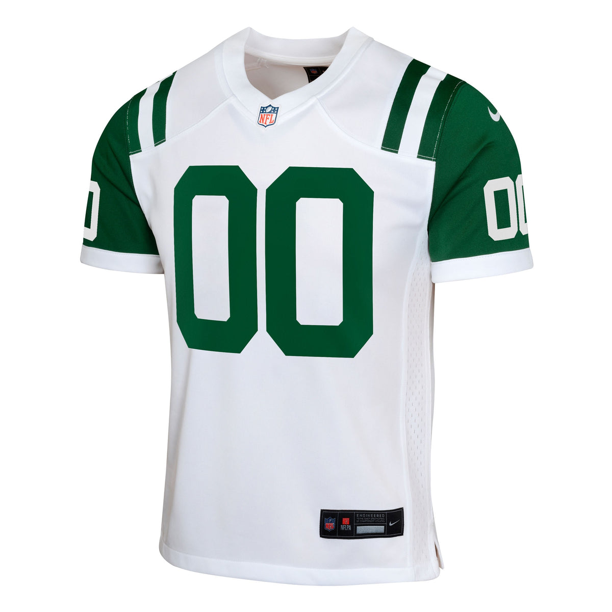 Youth New York Jets Nike White Classic Alternate Custom Replica Jersey