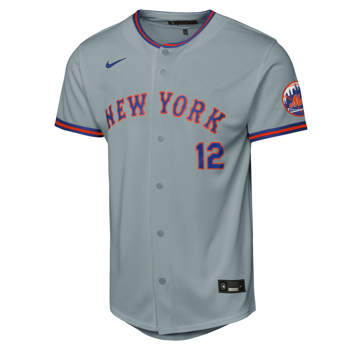 Youth New York Mets Francisco Lindor Nike Gray Road Stadium Player Jersey