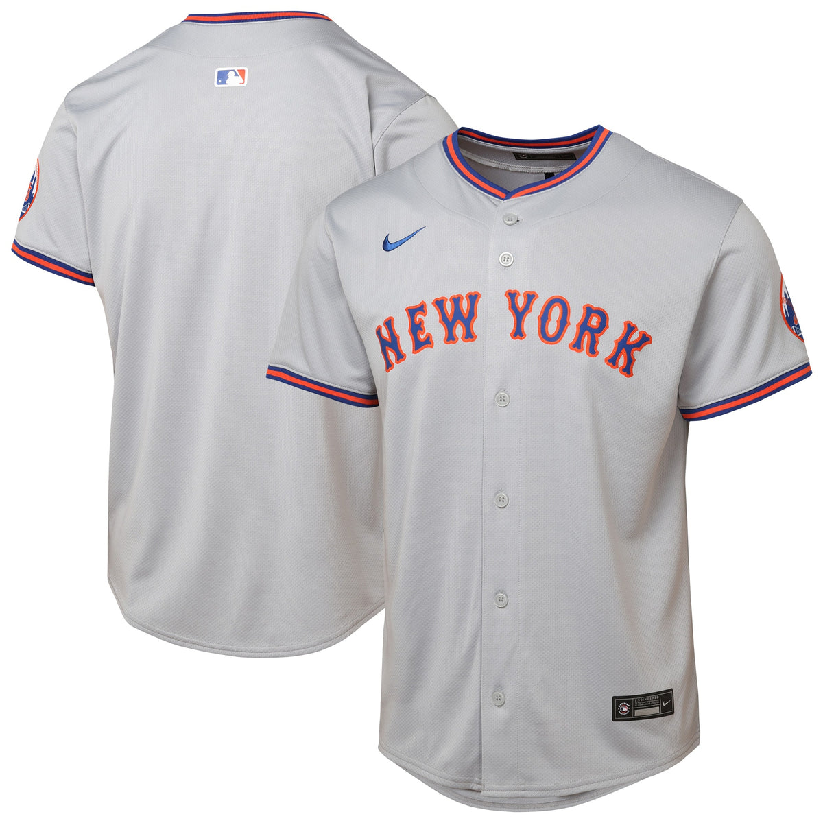 Youth New York Mets Gray Road Limited Jersey