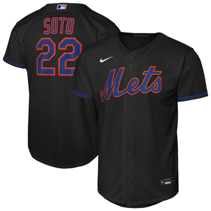 Youth New York Mets Juan Soto Nike Black Alternate Replica Jersey