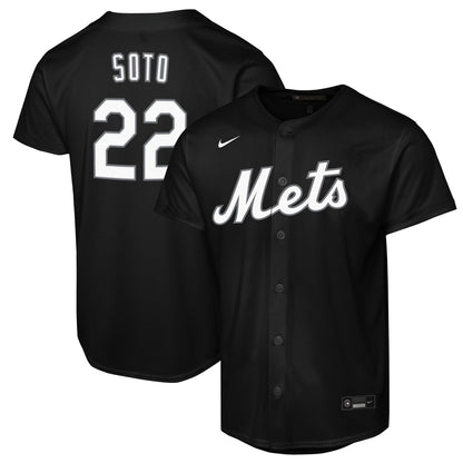 Youth New York Mets Juan Soto Nike Black Replica Fashion Jersey