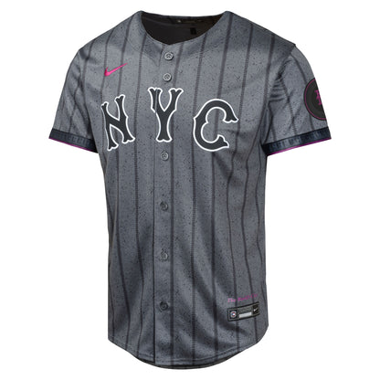 Youth New York Mets Juan Soto Nike Gray City Connect Limited Jersey