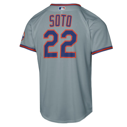 Youth New York Mets Juan Soto Nike Gray Road Stadium Player Jersey
