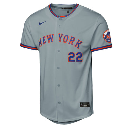 Youth New York Mets Juan Soto Nike Gray Road Stadium Player Jersey