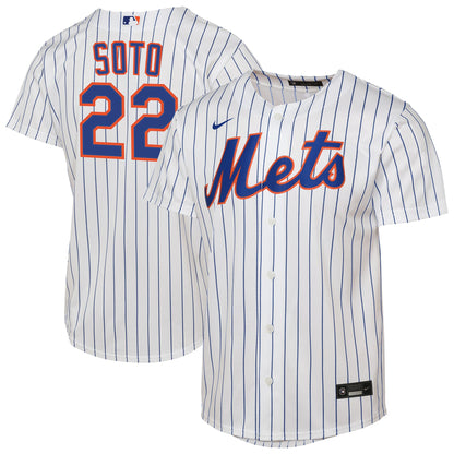 Youth New York Mets Juan Soto Nike White Home Replica Jersey