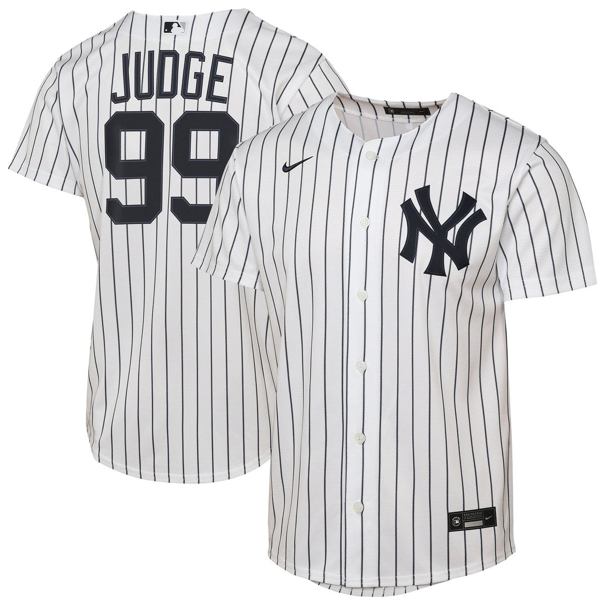 Youth New York Yankees Aaron Judge Nike White Home Replica Player Jersey