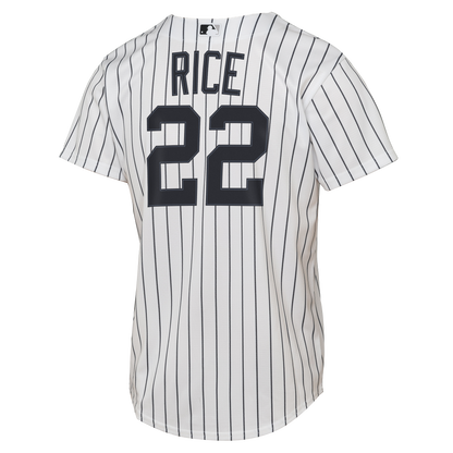 Youth New York Yankees Ben Rice Nike White Home Replica Jersey