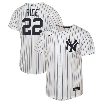 Youth New York Yankees Ben Rice Nike White Home Replica Jersey