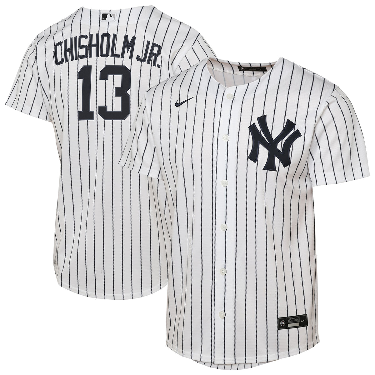Youth New York Yankees Jazz Chisholm Jr. Nike White Home Replica Jersey
