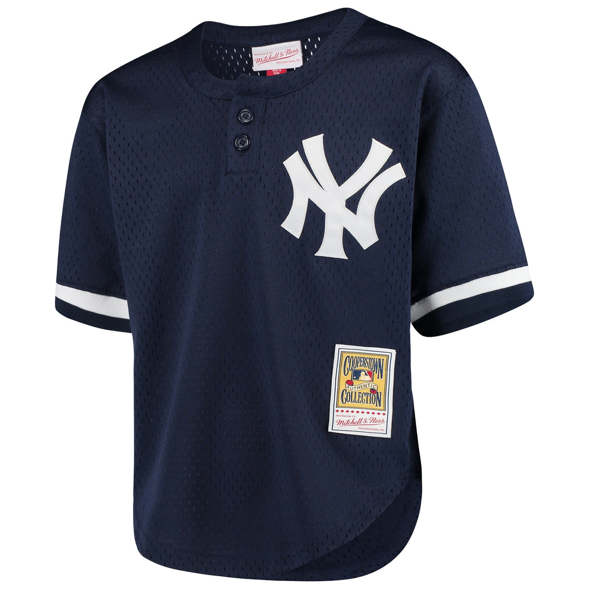 Youth New York Yankees Mariano Rivera Mitchell & Ness Navy Cooperstown Collection Mesh Batting Practice Jersey