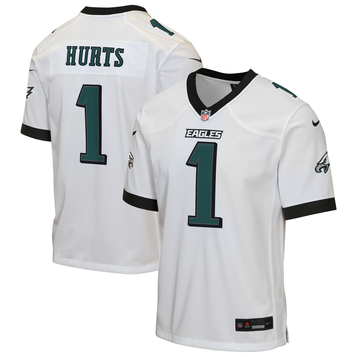 Youth Philadelphia Eagles Jalen Hurts Nike White Game Jersey