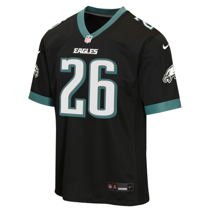 Youth Philadelphia Eagles Saquon Barkley Nike Black Alternate Game Jersey