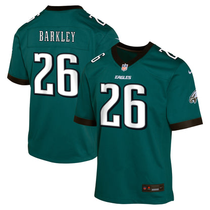 Youth Philadelphia Eagles Saquon Barkley Nike Green Game Jersey