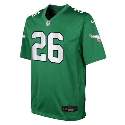 Youth Philadelphia Eagles Saquon Barkley Nike Kelly Green Game Jersey